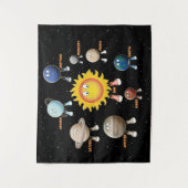 Planeten und das Sonnensystem Wandteppich (Vorderseite)