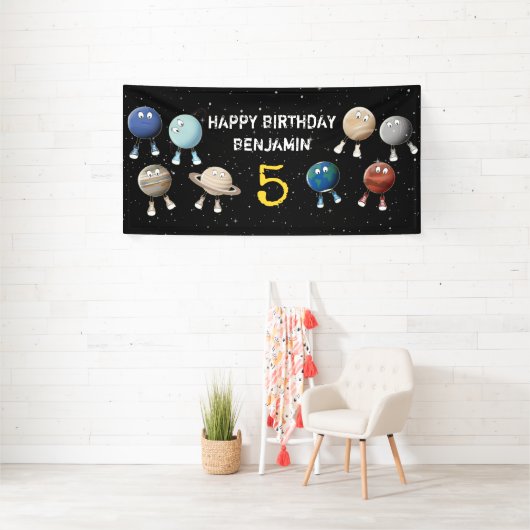 Planeten und der Kindergeburtstag des Sonnensystem Banner (Insitu)