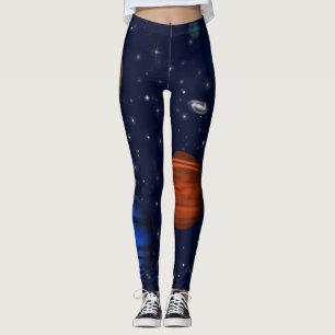 Planeten und Galaxien im Weltraum Leggings