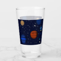 Planeten und Galaxien im Weltraumkosmos