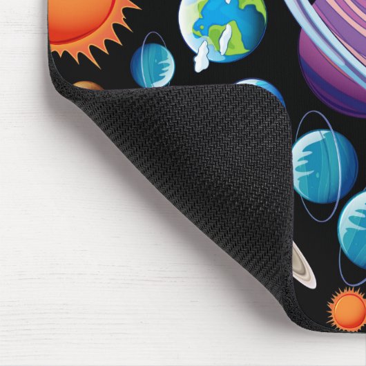 Planeten und Raketenschiffe Mousepad (Ecke)
