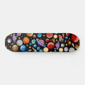 Planeten und Raumschiffe Skateboard (Horizontal)