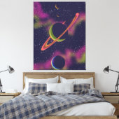 Planeten und Sterne Leinwanddruck (Insitu (Schlafzimmer))