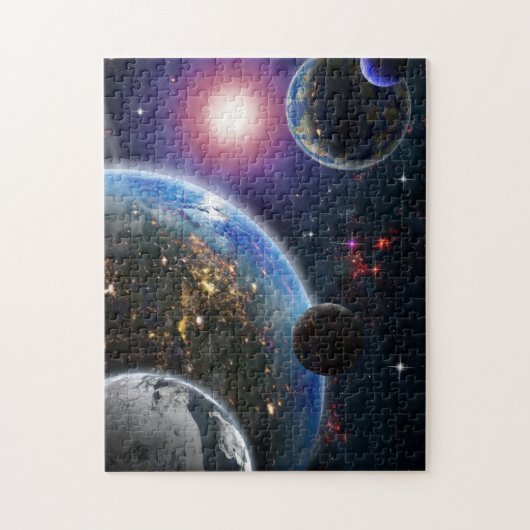 Planeten und Sterne Puzzle (Vertikal)