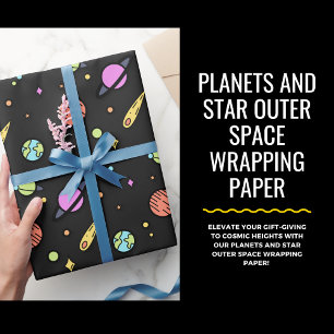 Planeten und Sterne Weltraum-Geschenkpapier Geschenkpapier