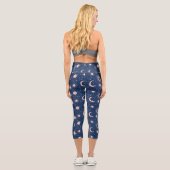Planeten- und Sternmuster Capri Leggings (Rückseite)