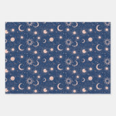 Planeten- und Sternmuster Geschenkpapier Set (Vorderseite)