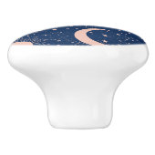 Planeten- und Sternmuster Keramikknauf (Seitenansicht)