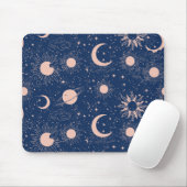 Planeten- und Sternmuster Mousepad (Mit Mouse)