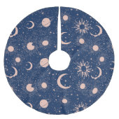 Planeten- und Sternmuster Polyester Weihnachtsbaumdecke (Vorderseite)