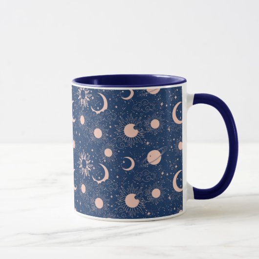 Planeten- und Sternmuster Tasse (Rechts)