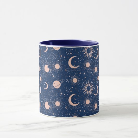 Planeten- und Sternmuster Tasse (Zentrum)