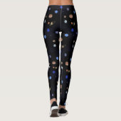 Planeten und Yoga im Weltraum Leggings (Rückseite)