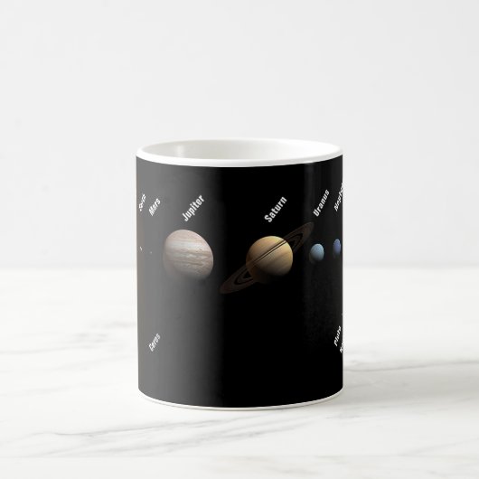 Planeten und Zwergplaneten Weltraum der NASA Kaffeetasse (Mittel)