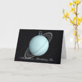 Planeten-Uranus-Geburtstags-Karte Karte (Gelbe Blume)