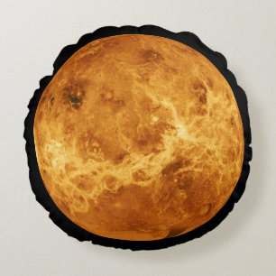 Planeten-Venus-Kugel rund Rundes Kissen