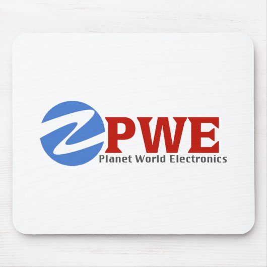 Planeten-Weltelektronik-weiße Mausunterlage Mousepad (Vorne)