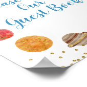 Planeten Weltraum Baby Bitte unterschreiben Sie un Poster (Ecke)