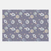 Planeten Weltraumastronaut Geschenkpapier Set (Vorderseite 2)
