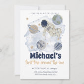 Planeten Weltraumgalaxie Geburtstag Einladung (Vorderseite)