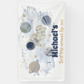 Planeten Weltraumgalaxie Geburtstagsbanner Banner (Vertikal)