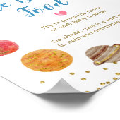 Planeten Weltraumgalaxie Raten Sie das Baby Food Poster (Ecke)