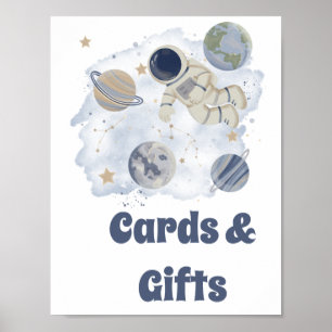 Planeten Weltraumkarten und Geschenkplakate Poster