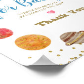 Planeten Weltraumprayers für Baby Gold Glitzer Poster (Ecke)