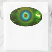 Planetengnebel, Konstellation Ovaler Aufkleber (Tasche)