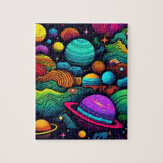 Planetenhintergrund Puzzle (Vertikal)