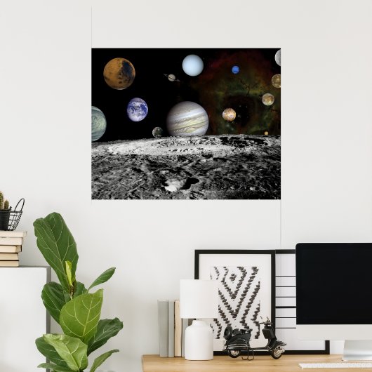 Planetenmontage Poster (Heimbüro)