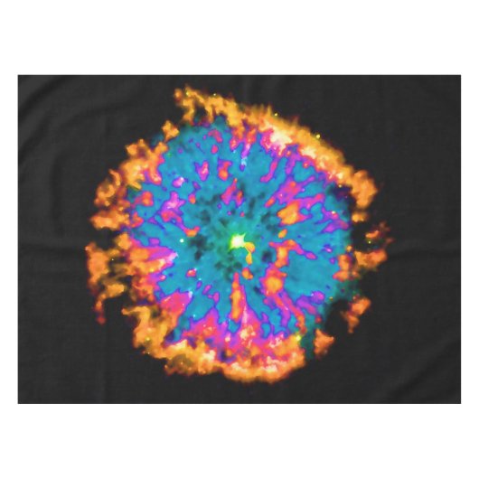 Planetennebel NGC 6751 Pop Art Psychedelic Tischdecke (Vorderseite (Horizontal))