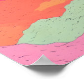 Planetenpanorama: Eine lebendige Stadt und kosmisc Poster (Ecke)