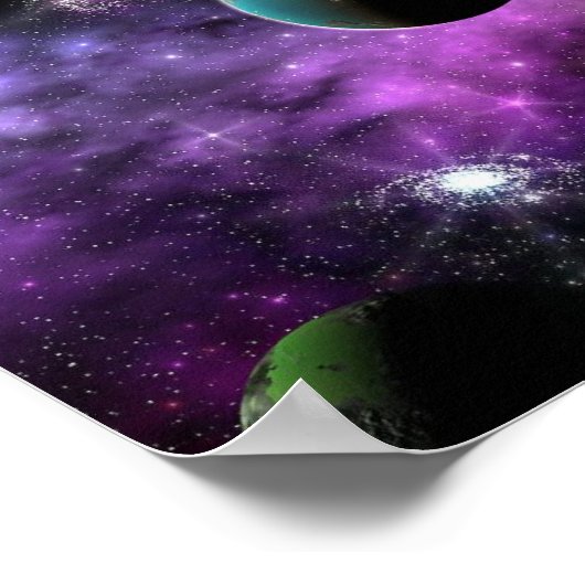 Planetenraum Poster (Ecke)