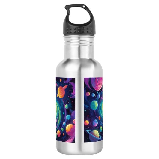 Planetenspin Edelstahlflasche (Rückseite)