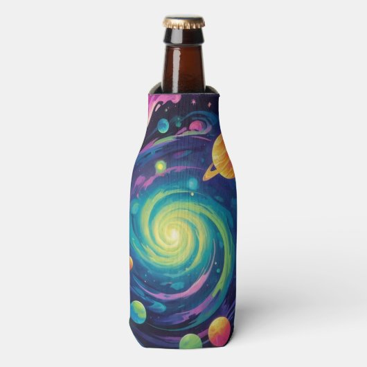 Planetenspin Flaschenkühler (Flaschenvorderseite)