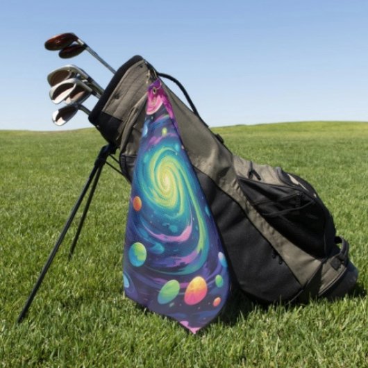 Planetenspin Golfhandtuch