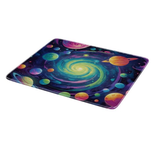 Planetenspin Schneidebrett (Ecke)