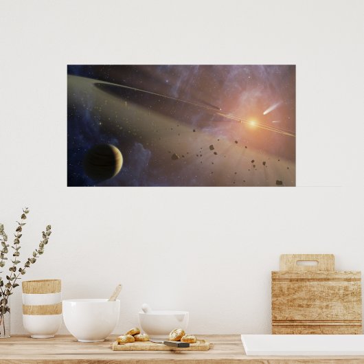 Planetensystem Epsilon Eridani Poster (Küche)