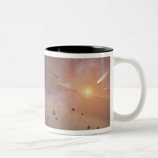 Planetensystem Epsilon Eridani Zweifarbige Tasse (Rechts)
