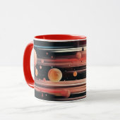 Planetensystem. Es verwendet moderne Designelement Tasse (Vorderseite Links)