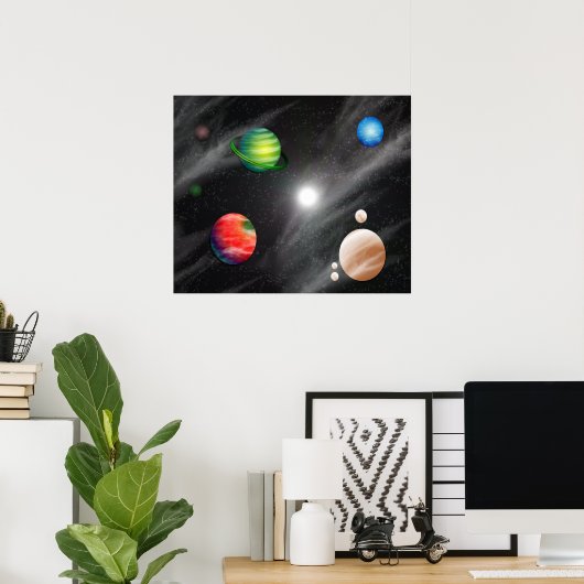 Planetensystem Poster (Heimbüro)