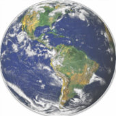PLANETERDE AUS RAUM 14"². Hautkleber Aufkleber (Vorderseite)