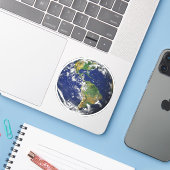 PLANETERDE AUS RAUM 3"². Aufkleber für Laptop (Laptop mit iPhone)