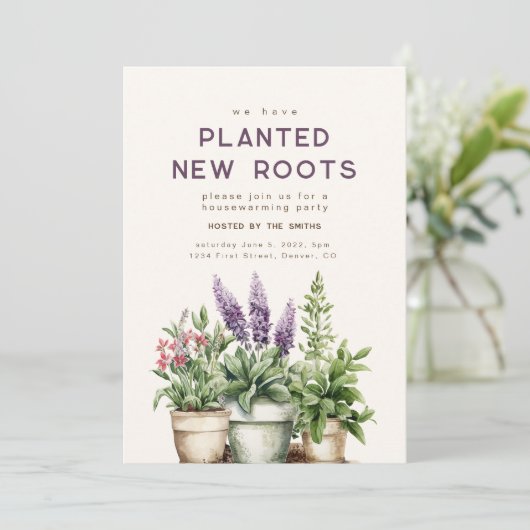 Planetes neues Roots Housewarming Party Einladung (Stehend Vorderseite)