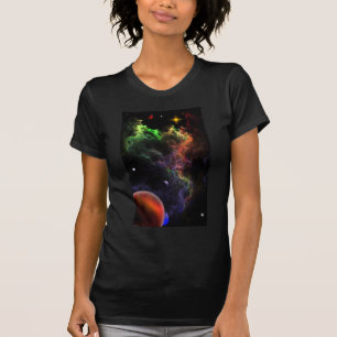 Planetoiden im Nebula Cluster Weltraumkunst T-Shirt