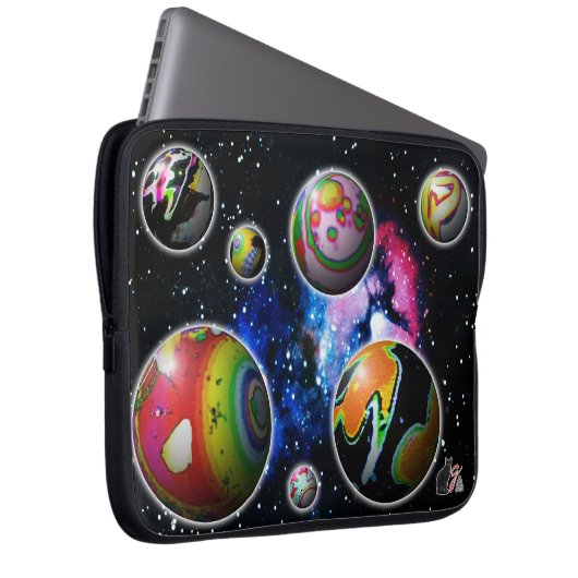 Planetoids Laptop Sleeve (Vorne Rechts)