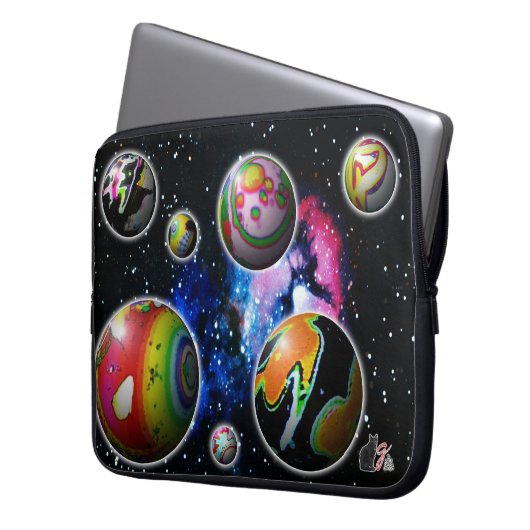 Planetoids Laptop Sleeve (Vorderseite Links)