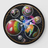 Planetoids-Uhr Große Wanduhr (Vorderseite)