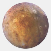 PLANETPLUTO (Sonnensystem) ~ Runder Aufkleber (Vorderseite)